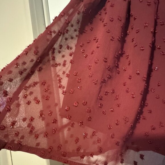 BaeVely Burgundy Mini Skirt - NWT - Picture 4 of 7